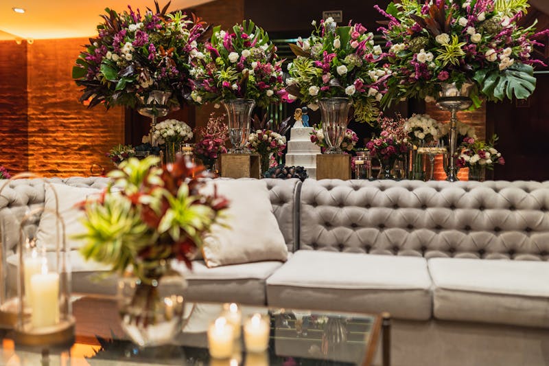 Décoration florale pour cocktail et réception